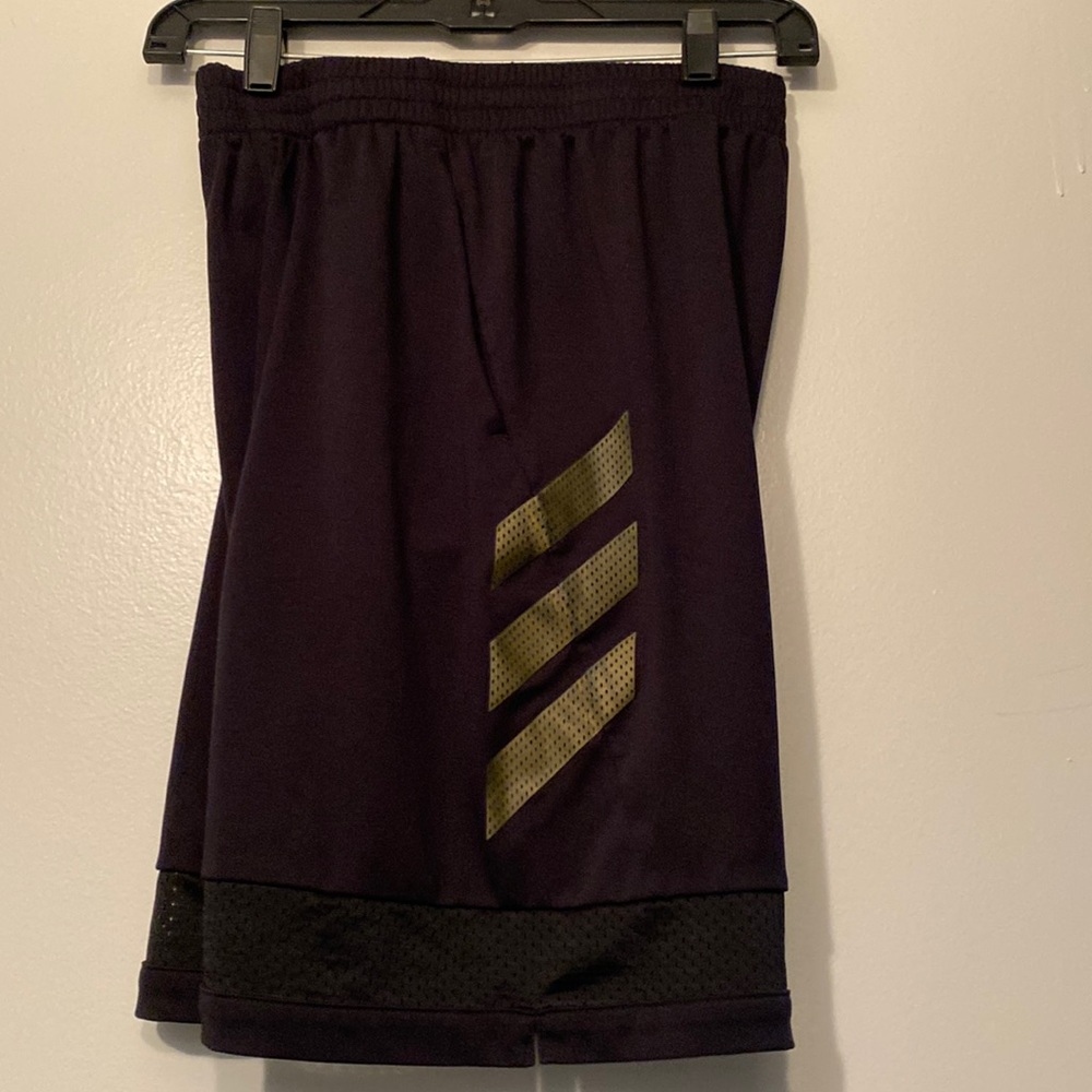 Boys black Adidas athletic shorts